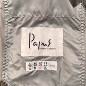 PAPAS パパス 2WAY ダウンライナージャケット付き スタンドカラー コート ジャケット サイズ50 L /カーキベージュ/メンズ