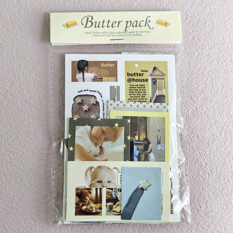 paper-0110|紙ものセット Butter Pack |手帳デコ コラージュ 素材