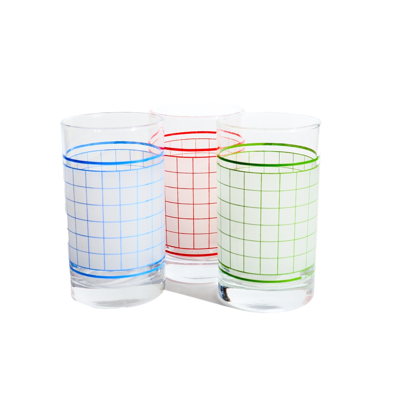 Glass checkered cup