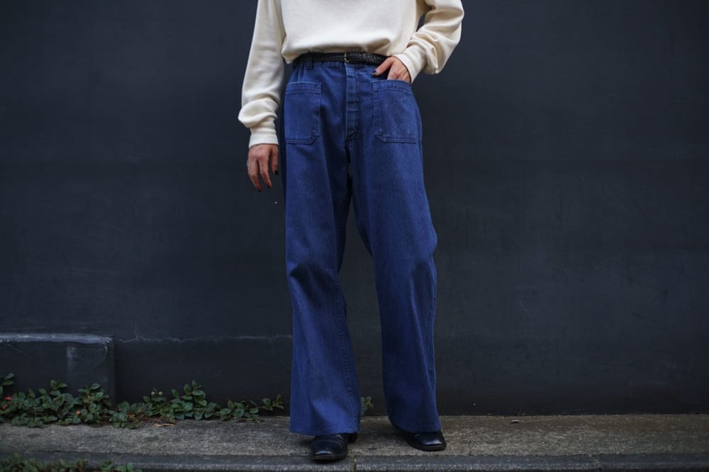 US NAVY] Sailor denim pants [Navdungaree] [1980s] Vintage Sailor