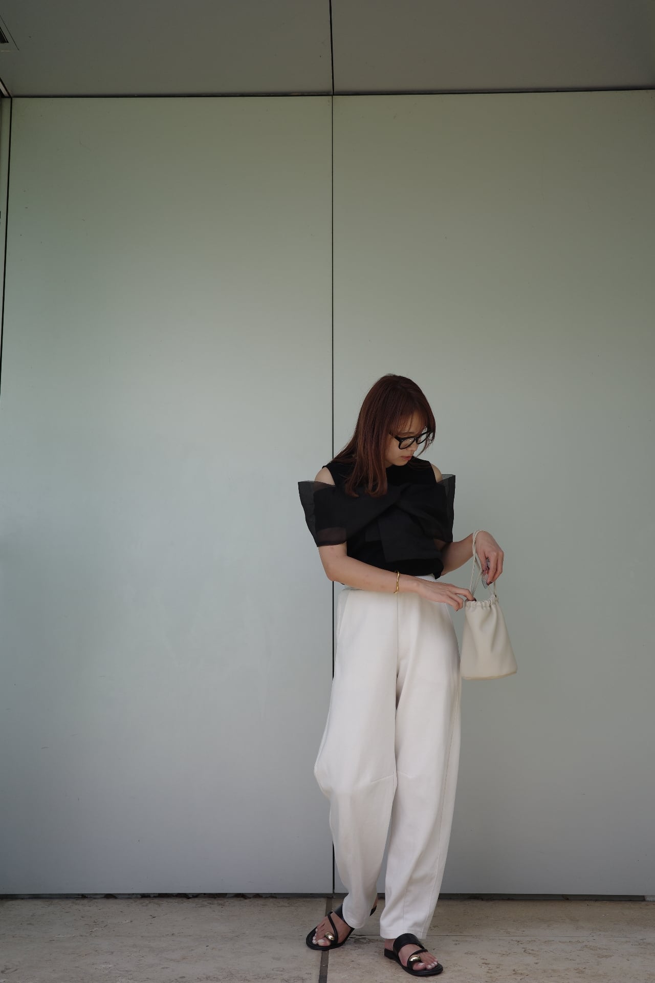 ladies / organdy ribbon tops 〔オーガンジーリボントップス〕