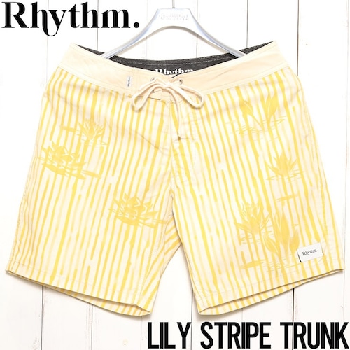 ボードショーツ ハーフパンツ ショーツ Rhythm リズム LILY STRIPE TRUNK 0124M-TR0328