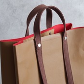 .URUKUST TWIST-SHOPPER Small / CAMEL×CORAL PINK