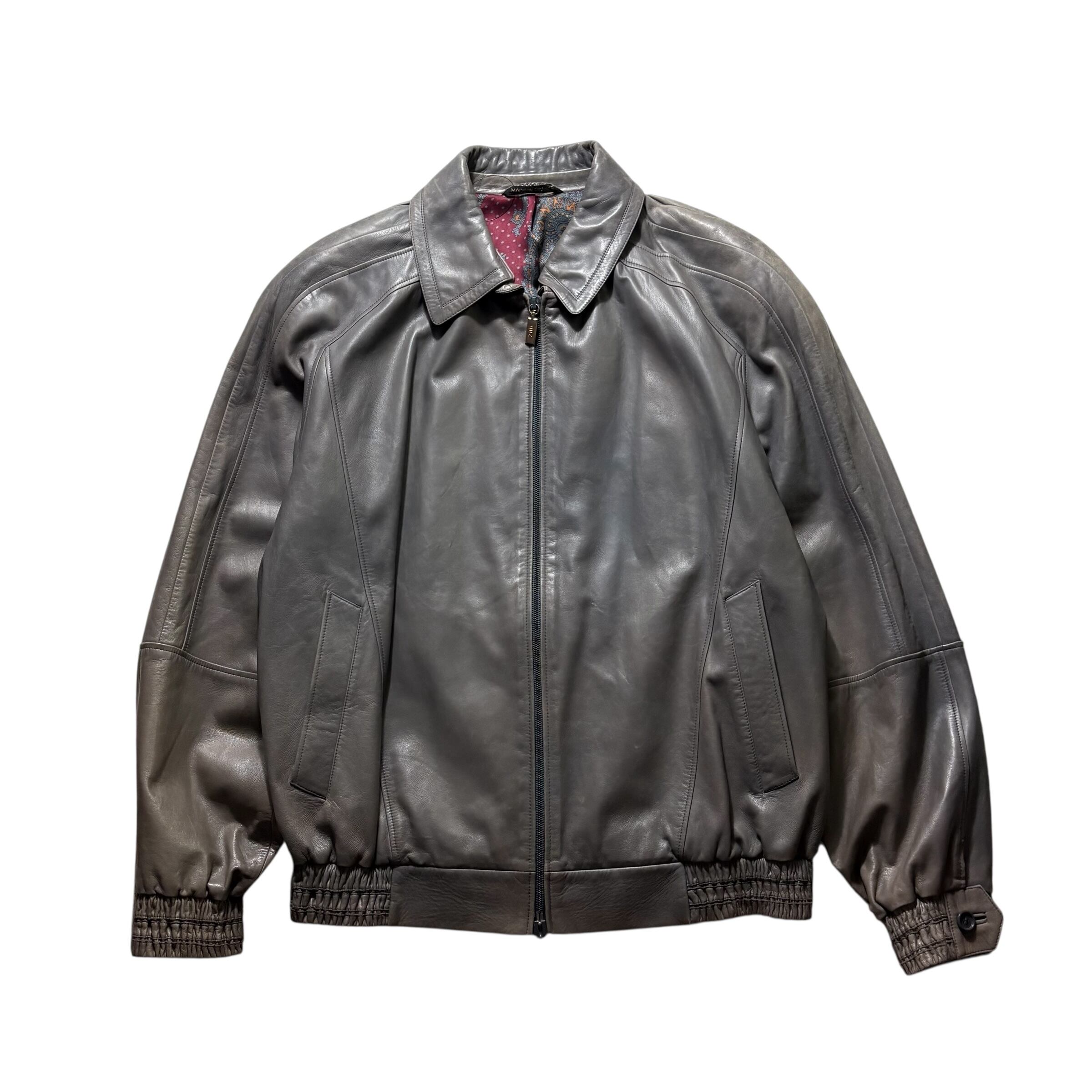 ZILLI gray color leather blouson | NOIR ONLINE ZILLI gray color leather blouson | NOIR ONLINE
