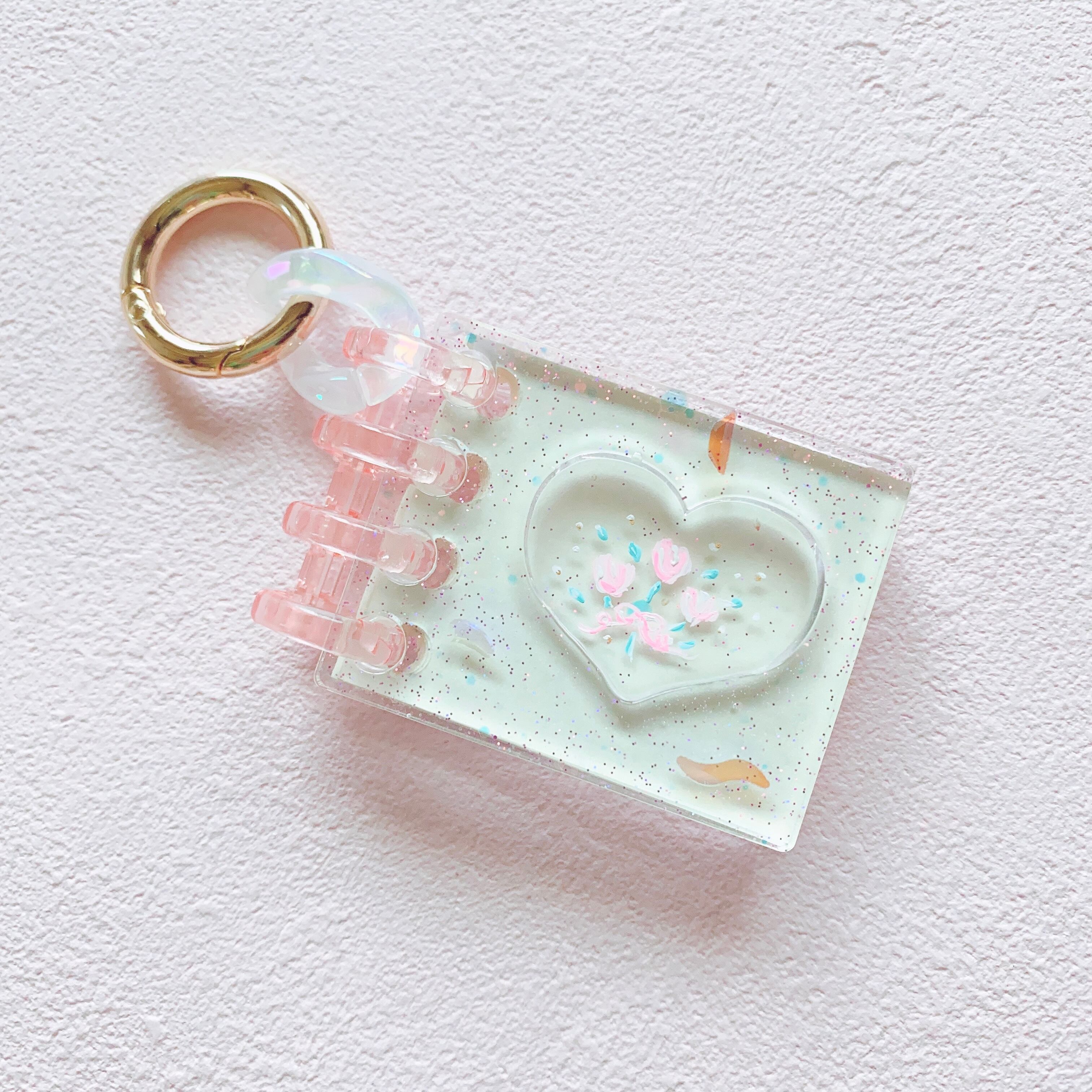 ピンクミニノートバッグチャーム　(PK01)