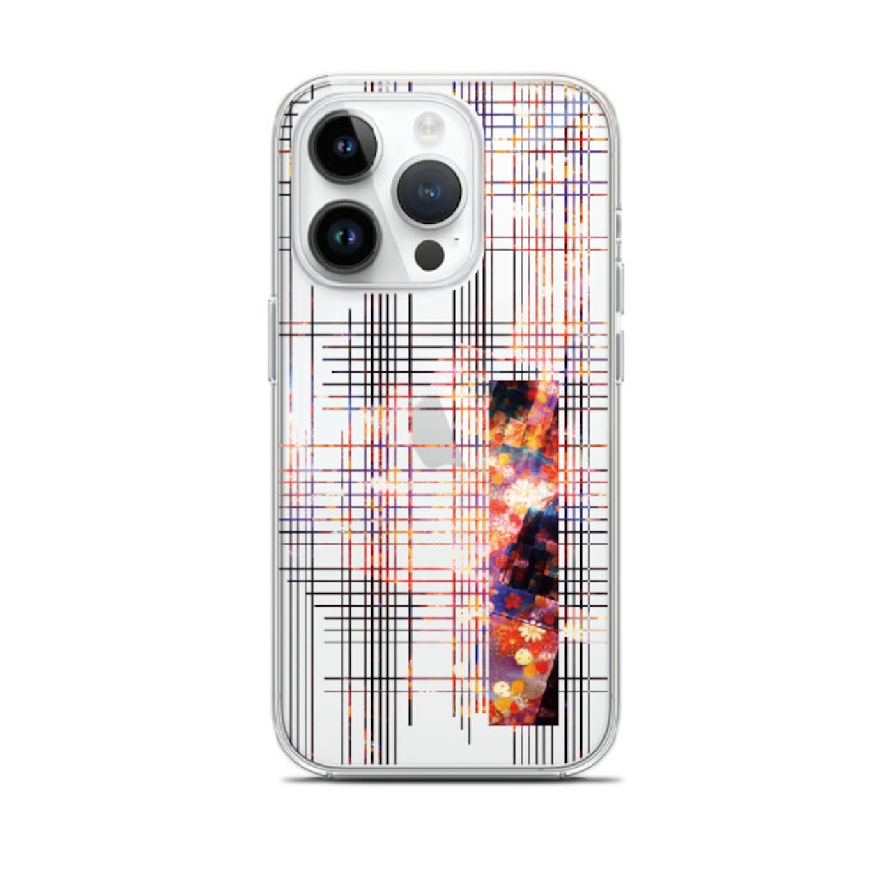 漆髪 和格子 - 和風 iPhone クリアケース(ハード or ソフト)【23SS】