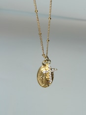 Maria Coin × CZ Cross Necklace