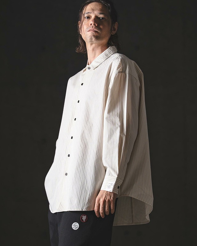【GLIMCLAP】ピンストライプシャツ　(201-011-gls-cg)