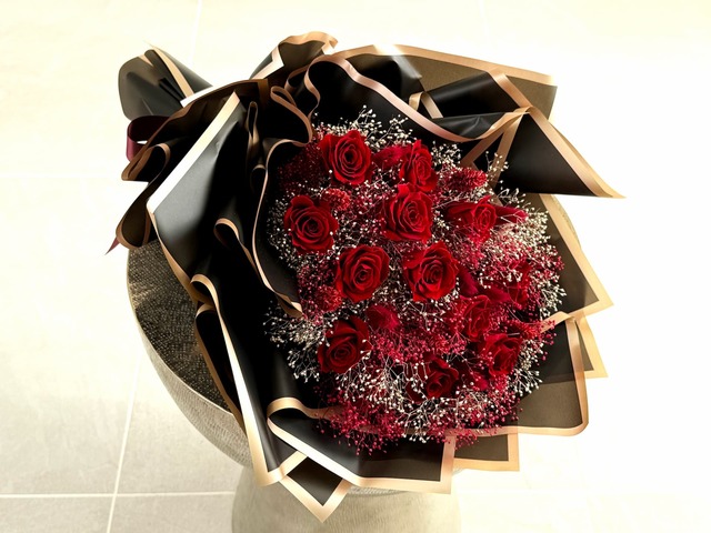 『クリムゾン：Ｂ』＜レッド＞12本のプリザーブドローズ（送料無料）