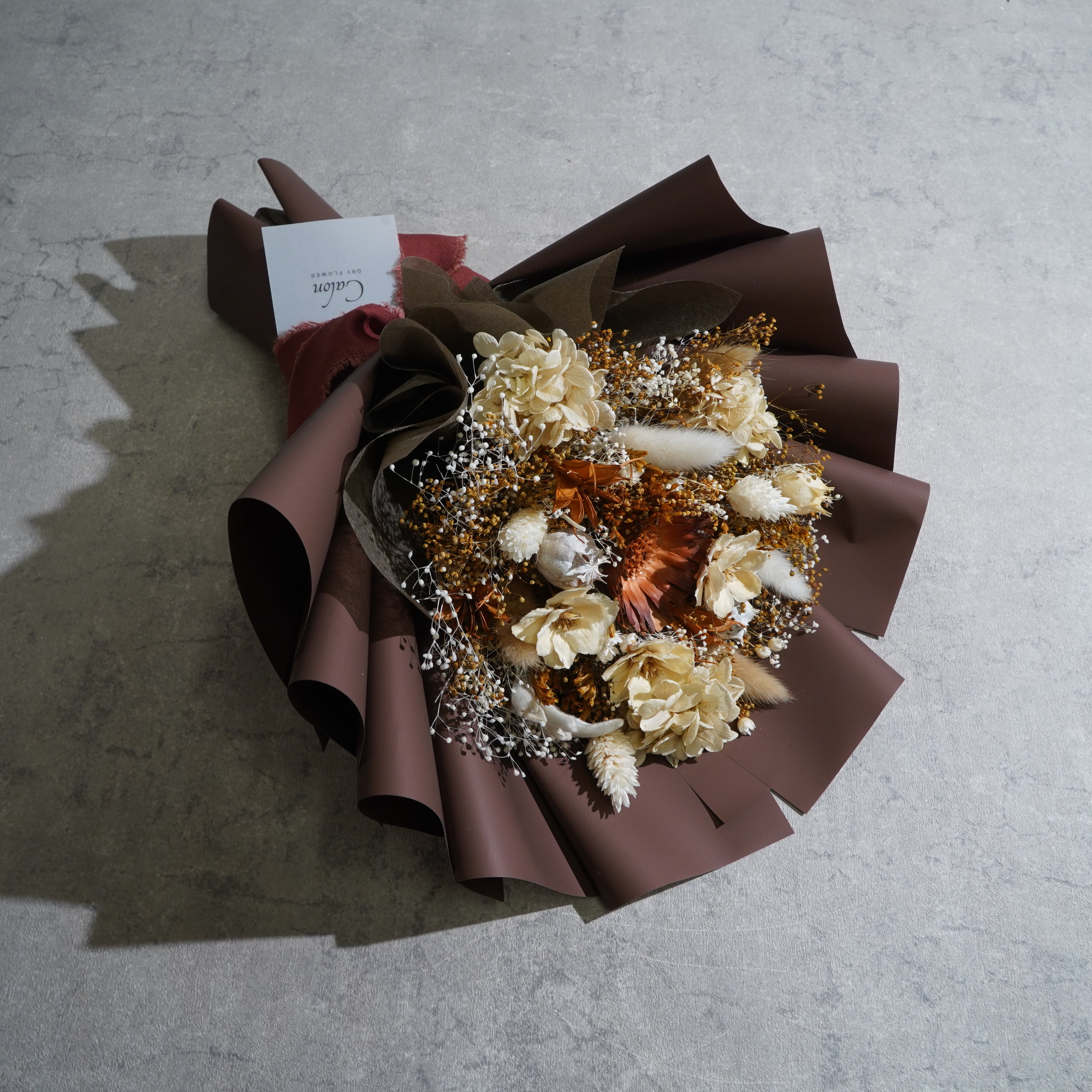 ドライフラワーの花束 Mサイズ ブラウン M-313≪限定1点≫