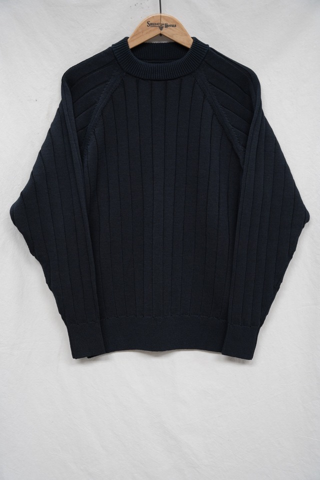 YOKO SAKAMOTO / CREW NECK KNIT(BLACK)