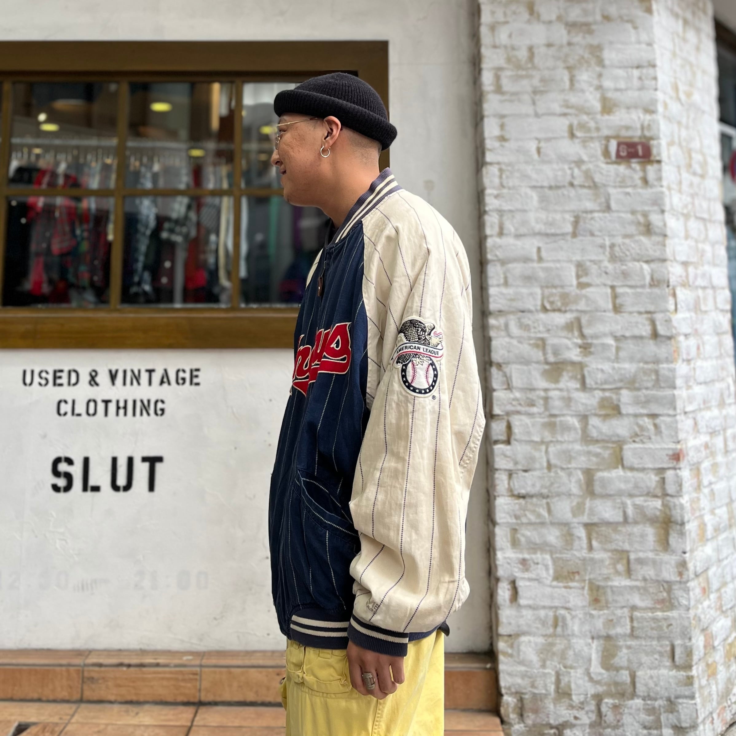 size:XXL【 Indians 】インディアンス ベースボールジャケット