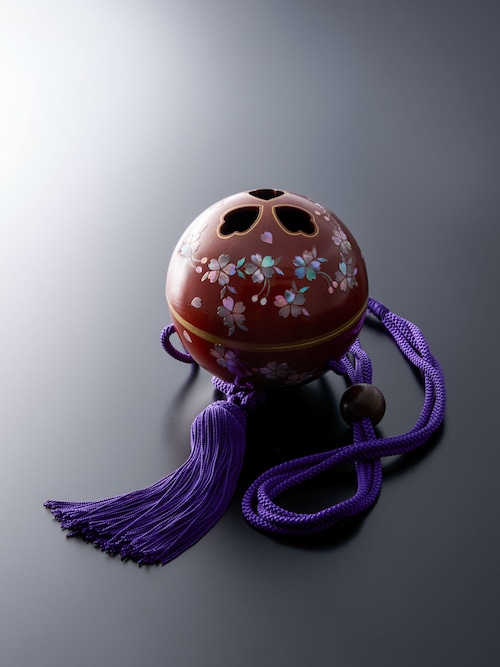 Hanging Incense ❝Kunshu❞ ® shell mother-of-pearl inlay)True lacquer finish(Red)Small 11cm Purple tassel Hanging Incense ❝Kunshu❞ ® shell mother-of-pearl inlay)True lacquer finish(Red)Small 11cm Purple tassel