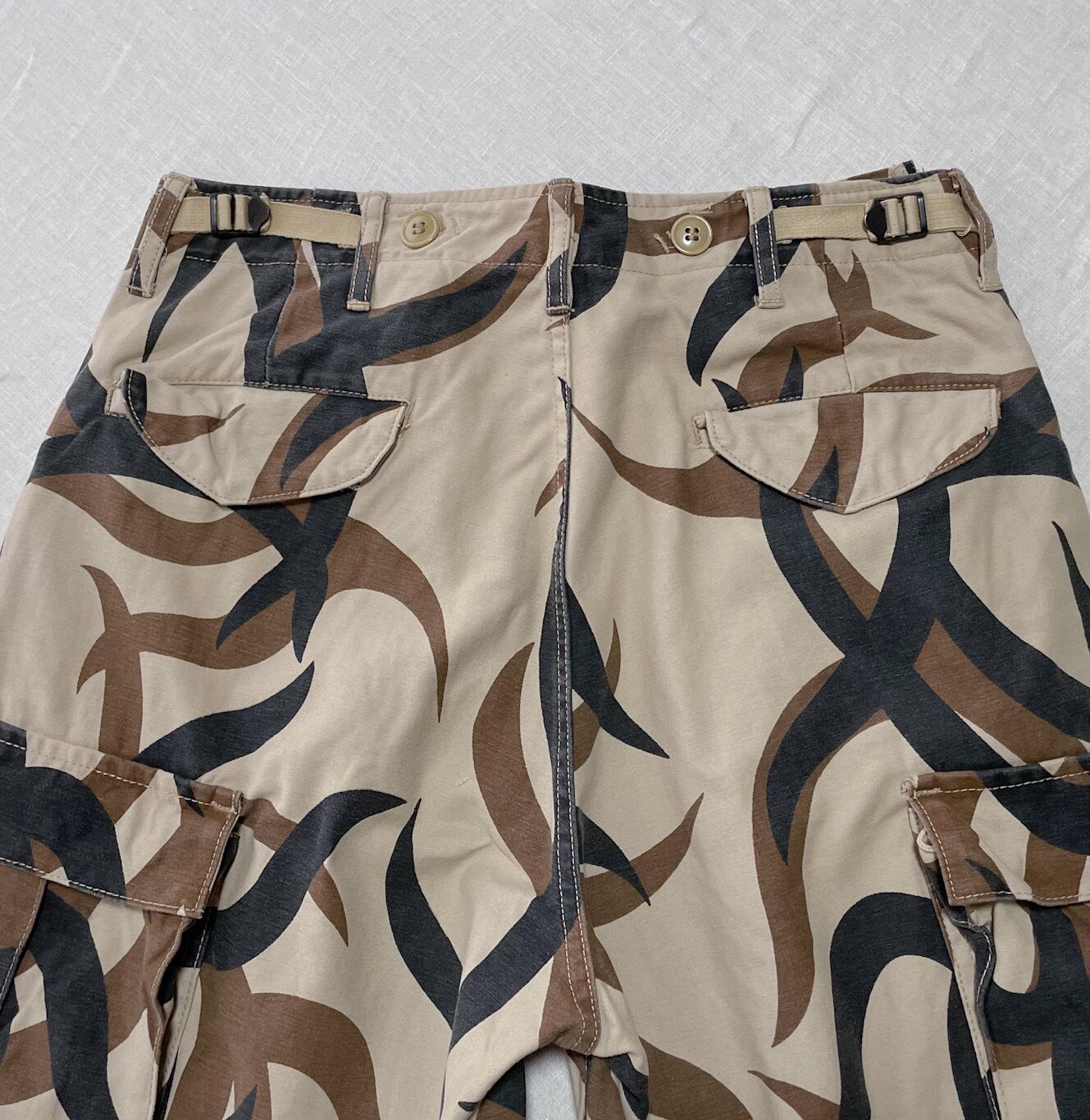 希少 美品 80s 米軍 実物 トライバルカモ カーゴパンツ S-Rミリタリー 