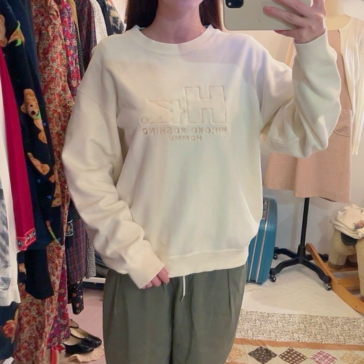 KOSHINO HIROKO / ivory cotton sweat