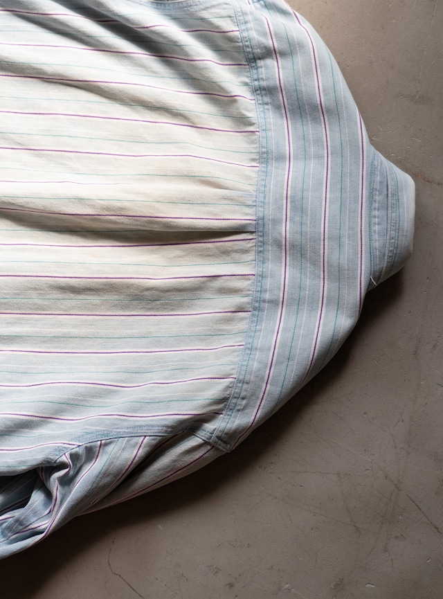 "ON THE BRINK" 1990s Multi stripe B.D. shirt