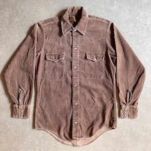 1970s Buffalo Bill Western L/S Corduroy Western Shirts L Made in USA