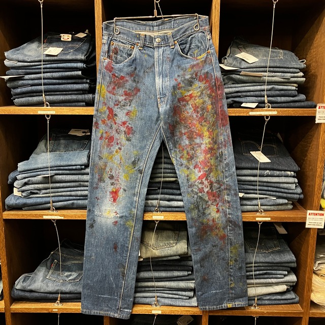 "片耳"1950'S 101 HANDPAINT DENIM PANT