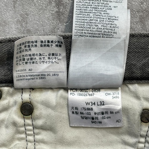 【W34 L32】BIG E levi's 先染ブラック 501 襤褸 詳細写真13