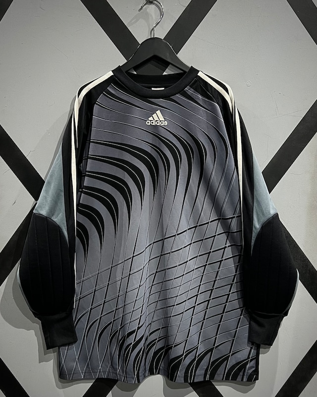 【X VINTAGE】“adidas” Artistic Line Design L/S Keeper Shirt