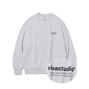 [VIVASTUDIO] LOCATION CREWNECK [MELANGE GREY] 正規品 韓国ブランド 韓国代行 韓国通販 韓国ファッション トレーナー