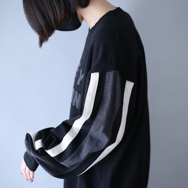 "HARLEY-DAVIDSON" 3-line sleeve design loose sweat