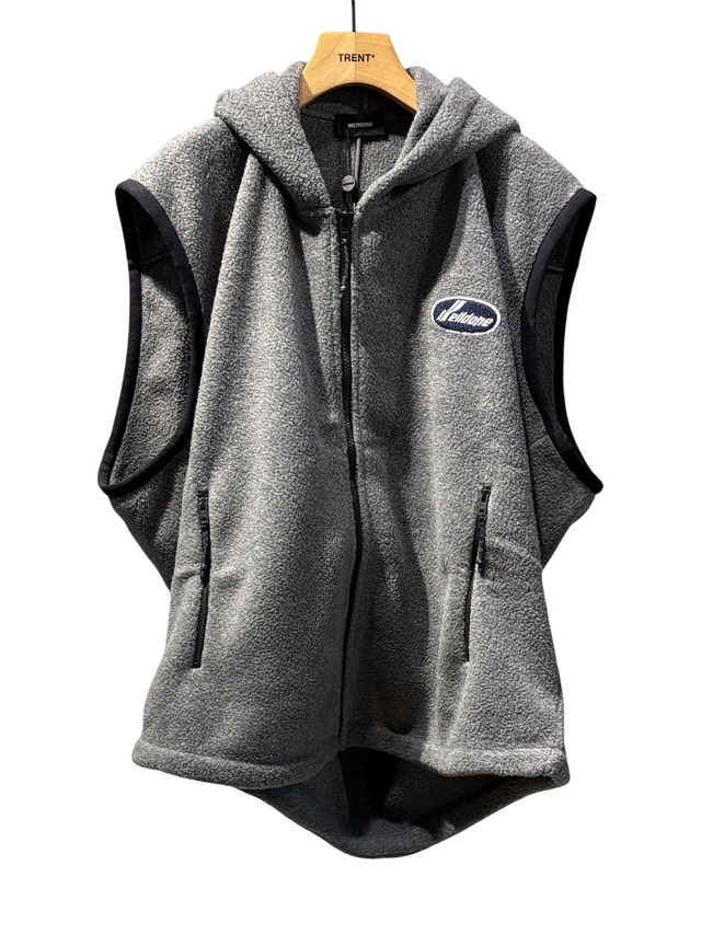 【26AW】WE11DONE ウェルダン / ベスト /   HOODED STRING FLEECE VEST