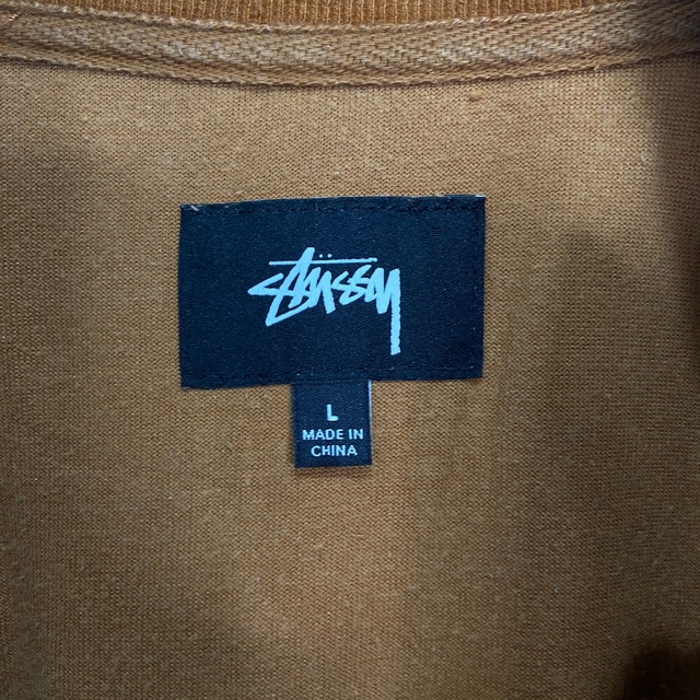 stussy ステューシー　ベロアジップモック　ベロアハーフジップ　茶系　 L