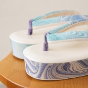 suminagashi 草履　M「opal silk」片身がわり風