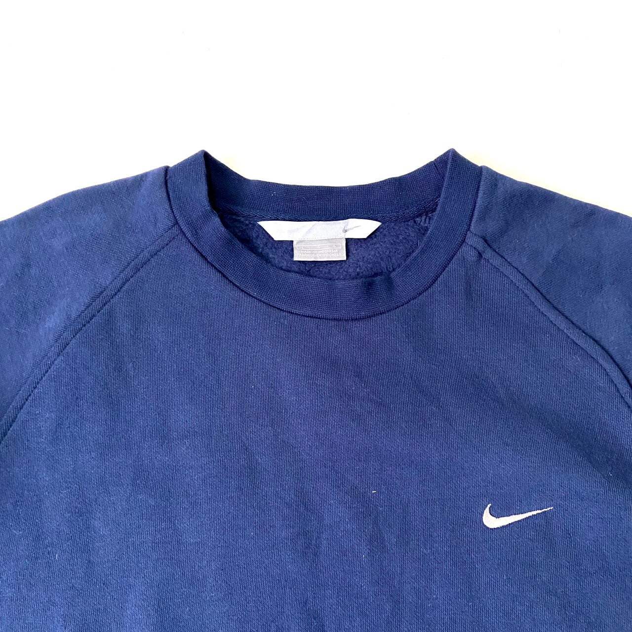 NIKE ナイキ スウォッシュ 刺繍ロゴ ラグランスウェット ネイビー 紺色 