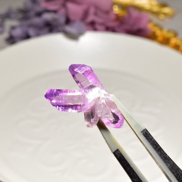 【世界一美しいアメシスト】ベラクルスアメシスト ミニポイント 2個セット メキシコ・ベラクルス州産 VA08-09