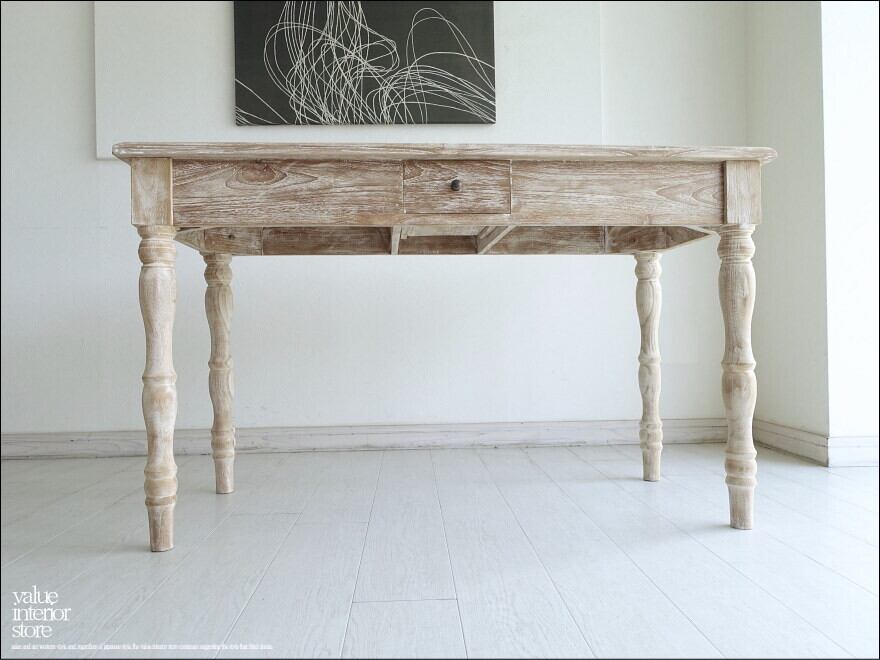 「 F 様 サイズオーダーデスク 」 チーク無垢材 デスクReproWW 机 テーブル パソコンデスク カウンターデスク シャビー 什器 無垢材家具 世界三大銘木