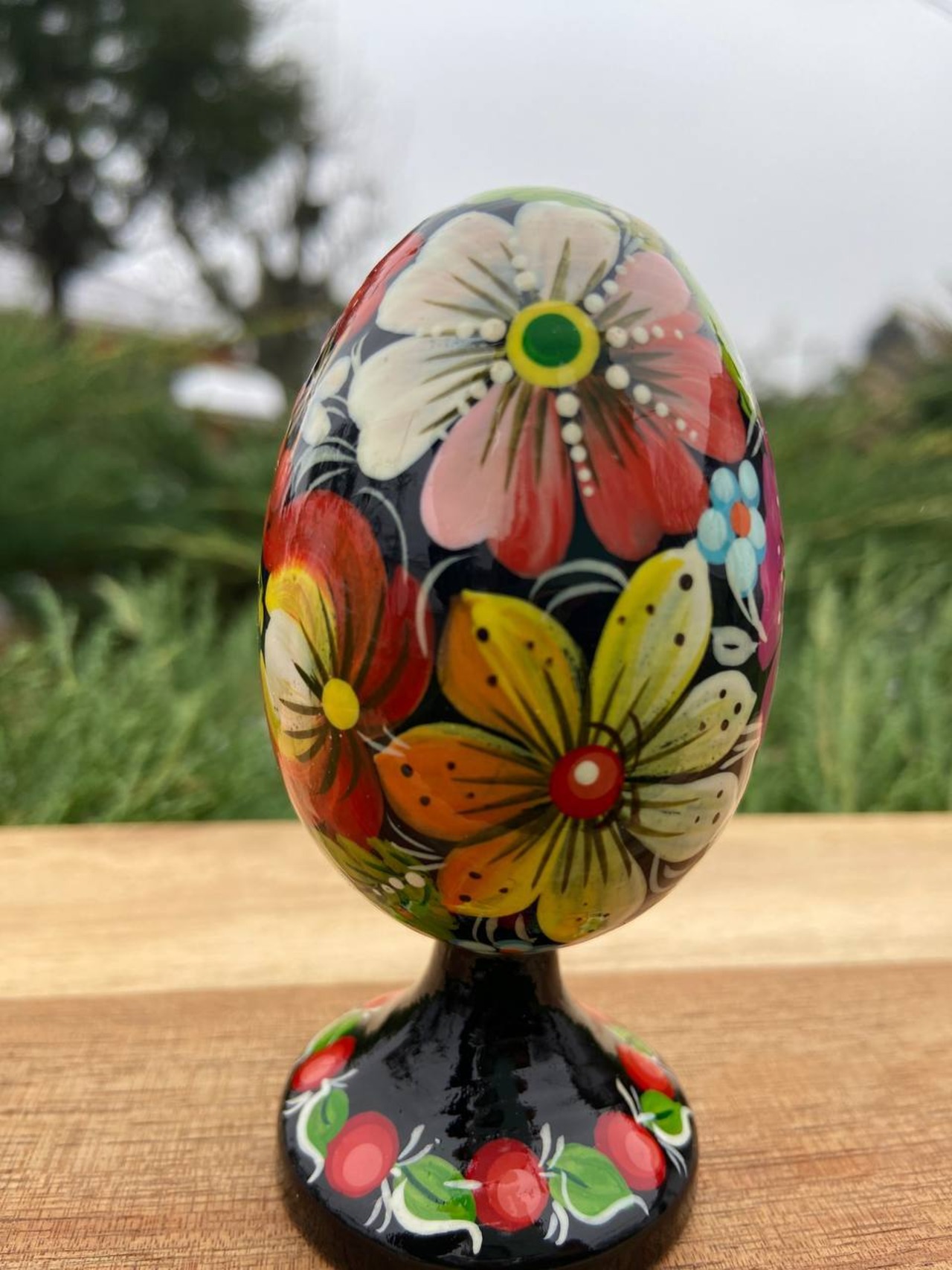 プィサンカ・土台付き（イースター・エッグ）9cm（ホメンコ作） - 4