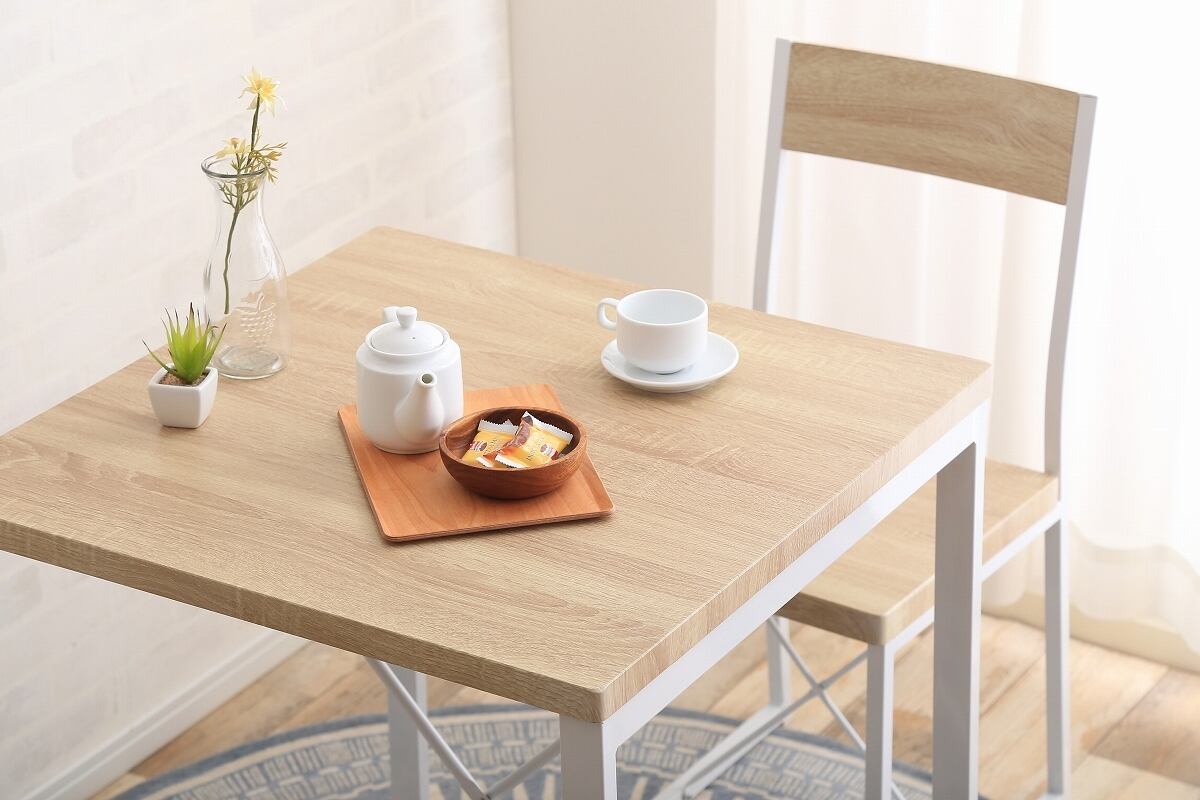 3点セット】courage 幅70cmテーブル+チェア2脚 ダイニング セット 3点