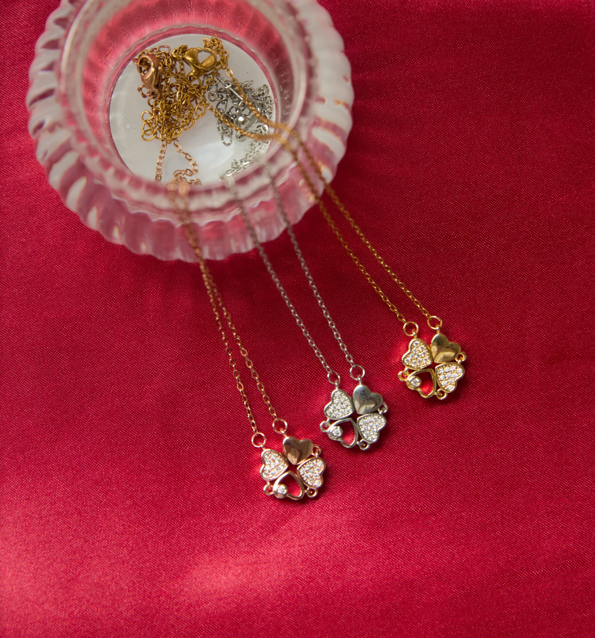 【#lufine】2way clover necklace