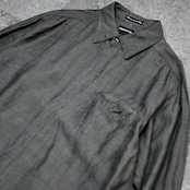 Claiborne linen rayon fly front shirt