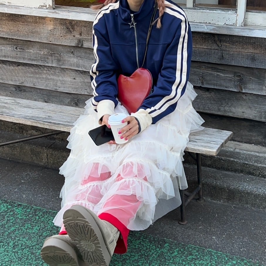 ダブルライン星ストラップトラックジャケット_LN02482 | lanan(ラナン)