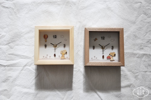 PEANUTS wood parts clock  .　　スヌーピー　置き・掛け時計　　１２時までのご注文で最短翌日お届け