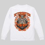 閻魔達磨 ロングTシャツ 白生地×蛍光色　ピンク/緑/オレンジ/青【TIKTOK】