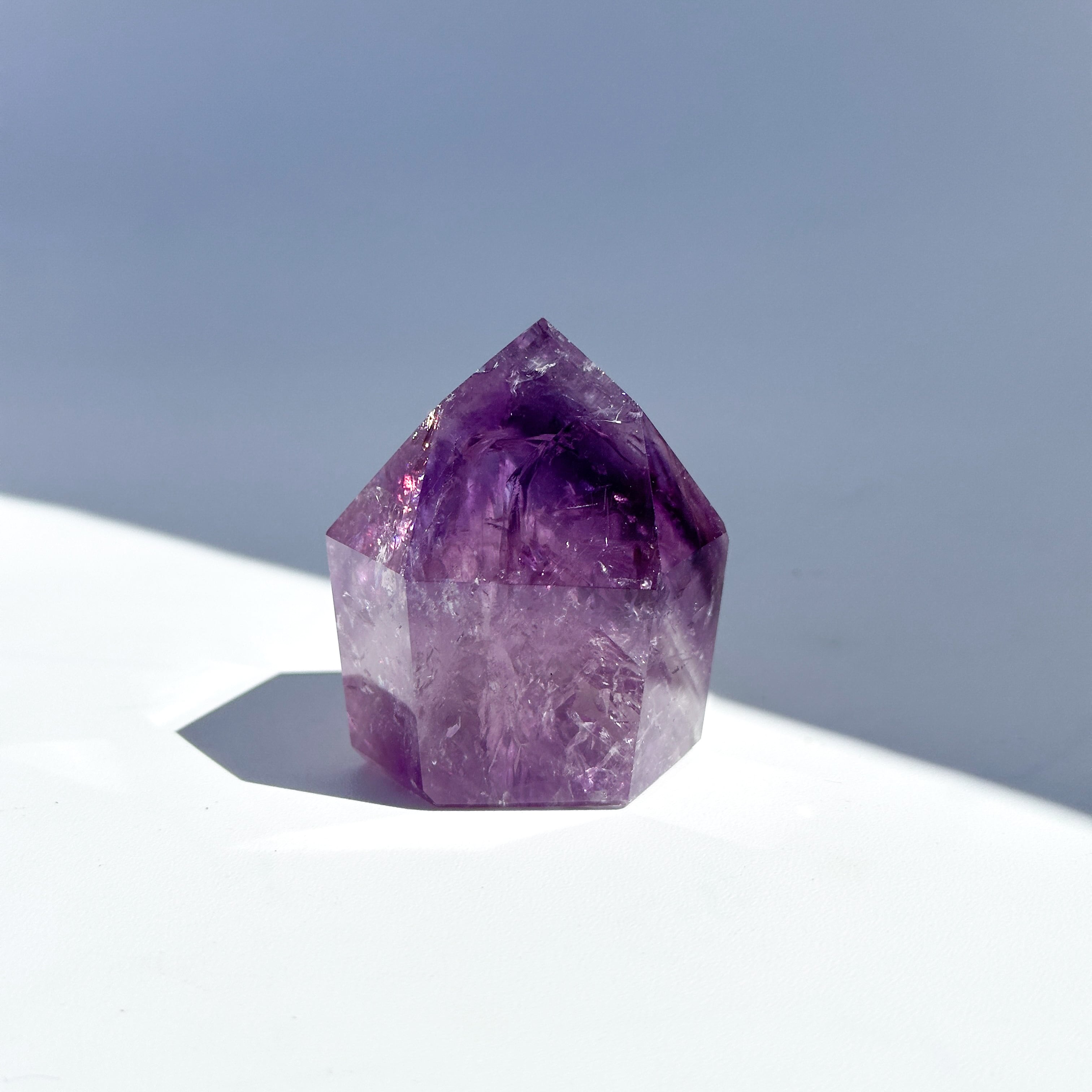 【高品質】バイーア産ファントムアメジスト タワー63◇ Phantom Amethyst ◇天然石・鉱物・パワーストーン・インテリア