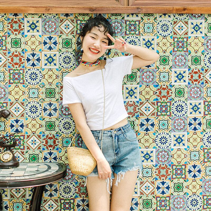 ネットセレブアンカーは、スカートでセクシーなツーショルダートップスとキムヒョナスタイルの半袖Tシャツ女性へそを着ることができます ドリームホーストラベル婦人服54145868301