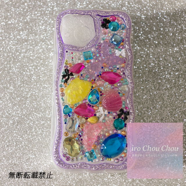 no.41】1点物 iPhone7/8ケース デコ電 handmade デコスマホ | iro Chou
