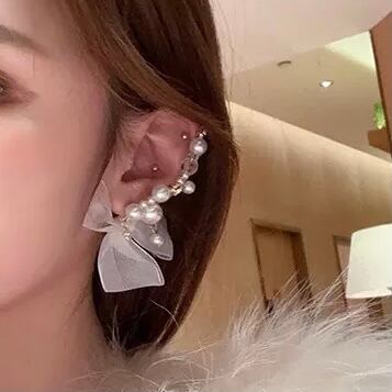チュールリボン パールピアス Selectshop Lumignon