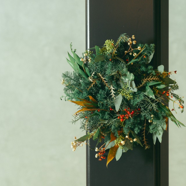 香りで冬がはじまる、クリスマスリース