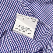 BURBERRY LONDON バーバリー ロンドン チェック BD ボタンダウン 長袖シャツ M/パープル系 メンズ