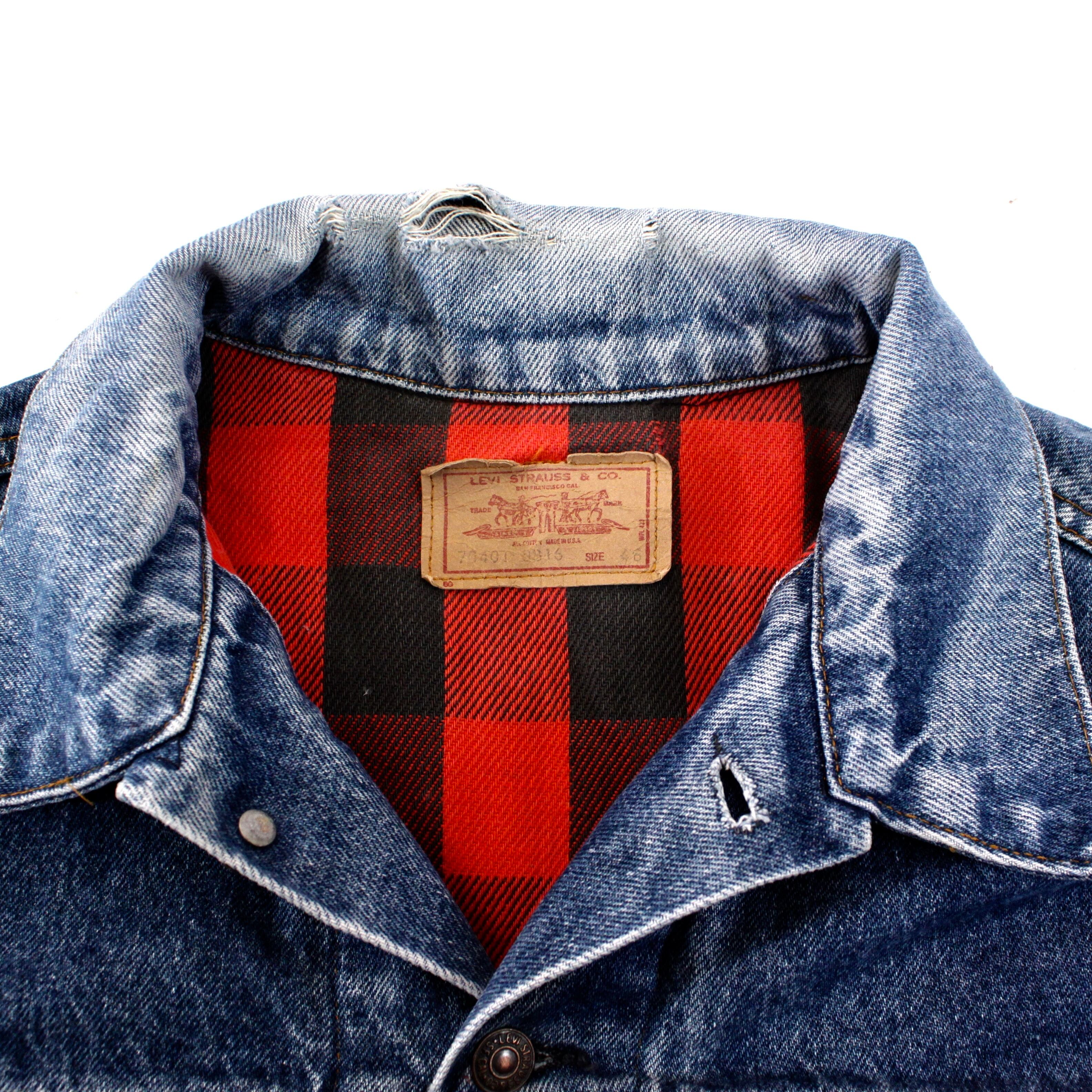 1026. 1980's Levi's 70401 Denim tracker jacket 46 Made in USA 80s 80年代  リーバイス デニムジャケット ジージャン ヴィンテージデニム usa製 vintage ヴィンテージ us古着 古着