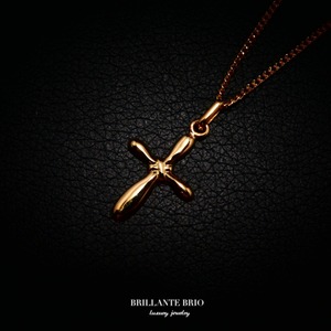【K18】Design cross necklace 2