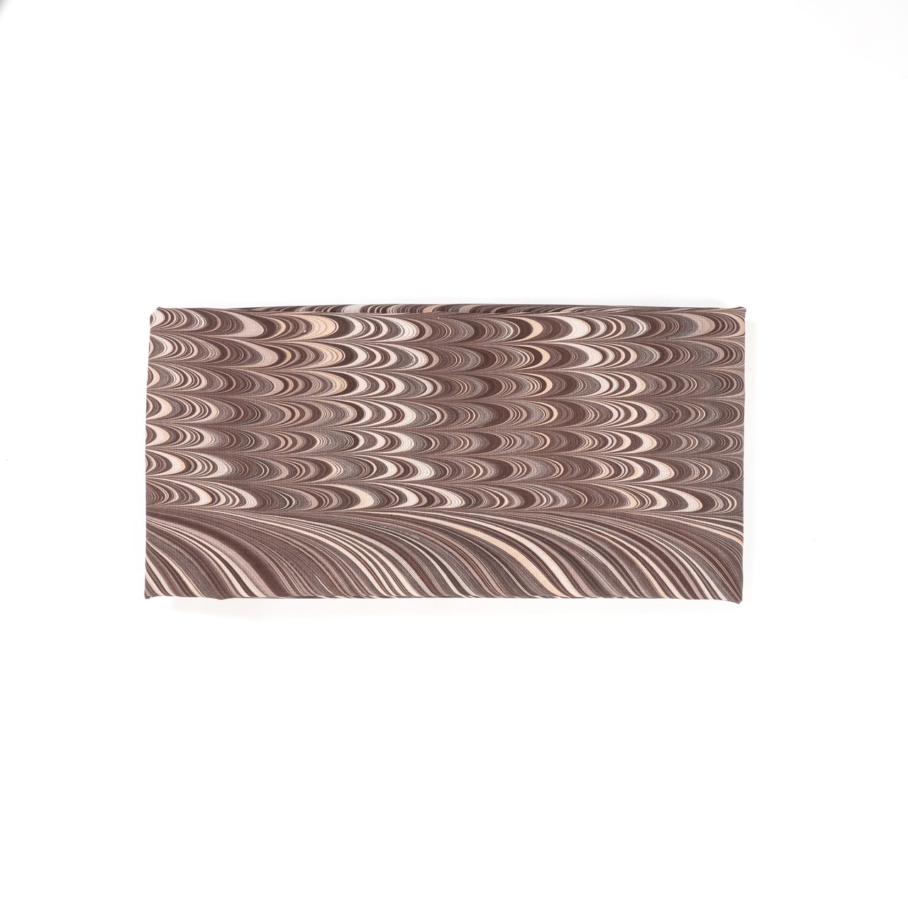 半巾帯 ［bitter chocolate］ピーコック柄×大矢羽