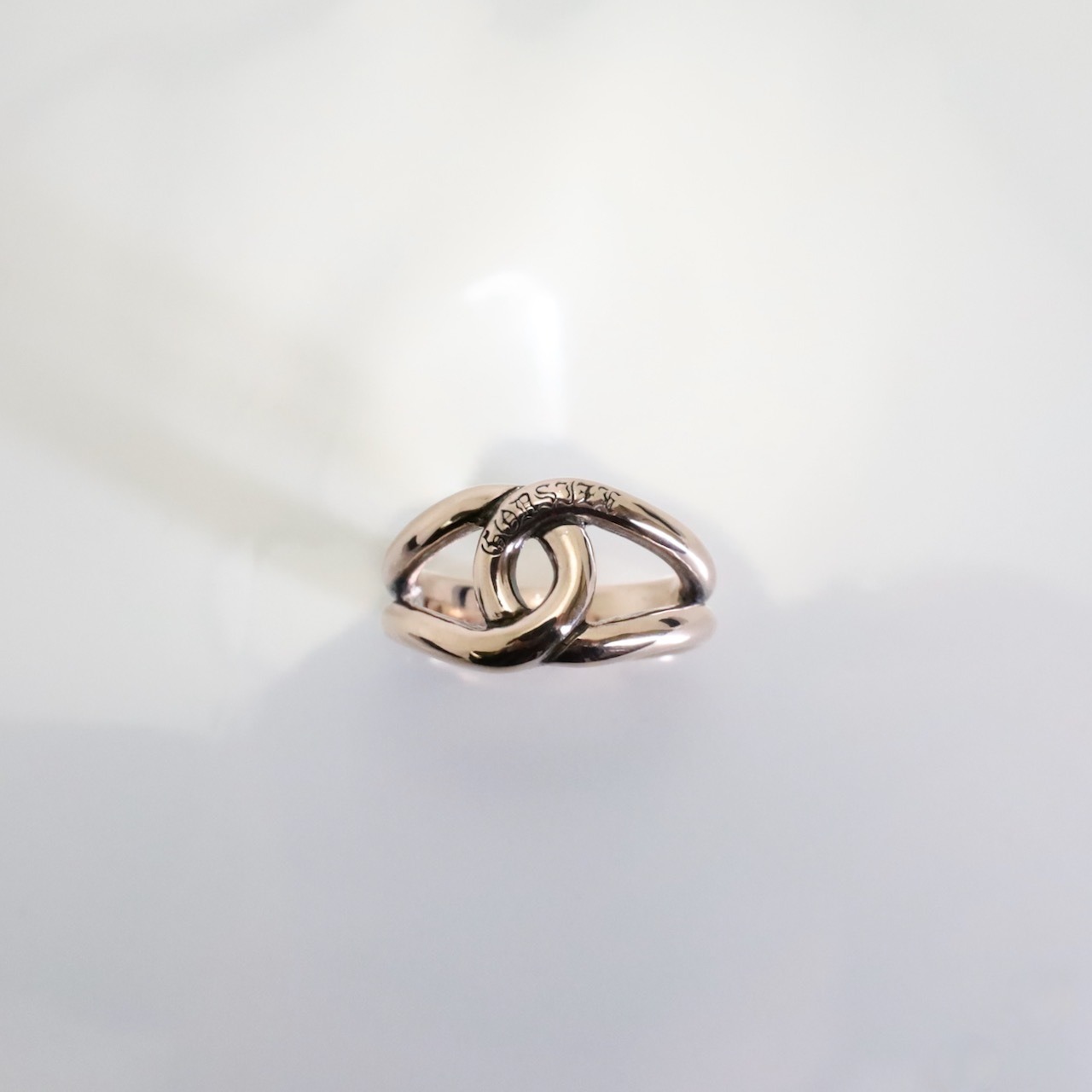 OPEN TEARDROP RING pink silver / オープンティアドロップリング・ピンクシルバー