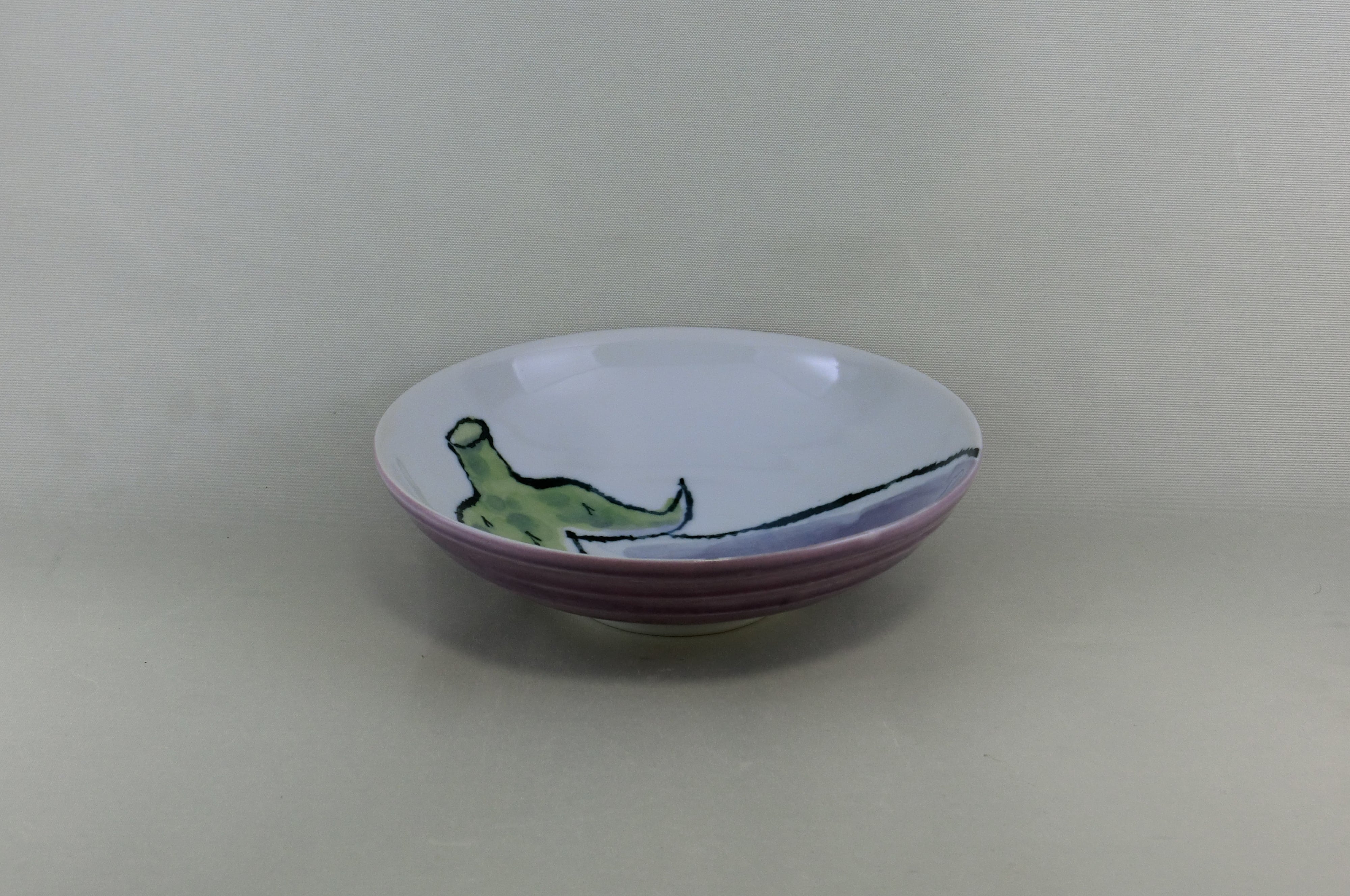 野菜シリーズ　6寸浅鉢（茄子）